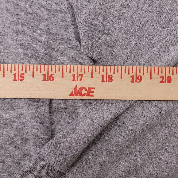 Jerzees Long Sleeve Pullover Casual T-Shirt Adult Mens Size Medium M Gray - Picture 9 of 11